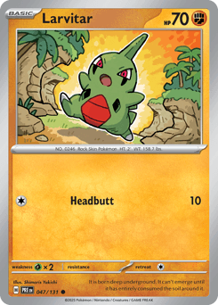 Larvitar Prismatic Evolutions card