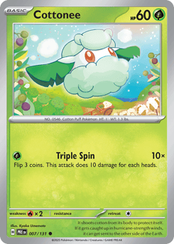 Cottonee Prismatic Evolutions card