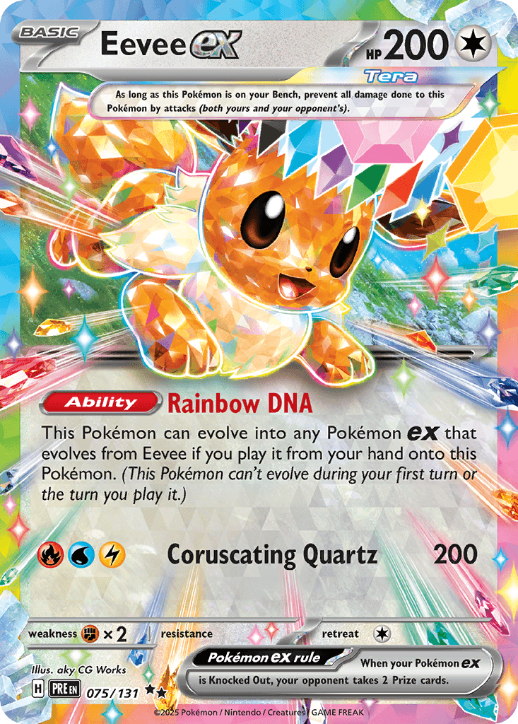 Eevee ex Prismatic Evolutions card