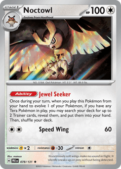 Noctowl Prismatic Evolutions card