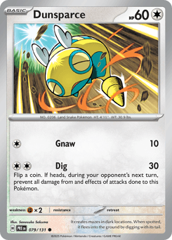 Dunsparce Prismatic Evolutions card