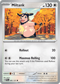 Miltank Prismatic Evolutions card