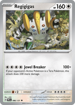 Regigigas Prismatic Evolutions card