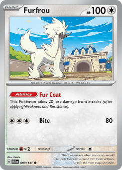 Furfrou Prismatic Evolutions card