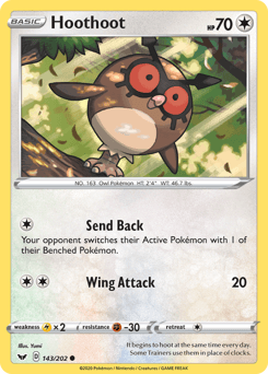 Hoothoot Sword & Shield card