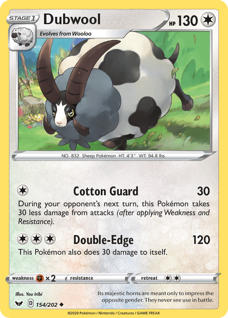 Dubwool Sword & Shield card