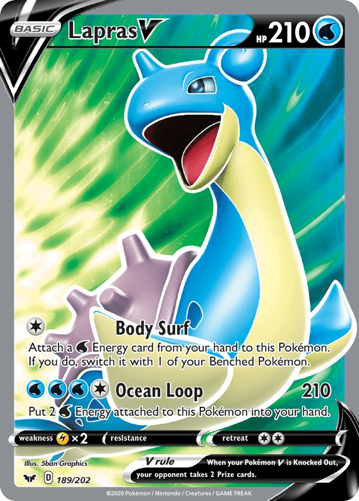 Lapras V Sword & Shield card
