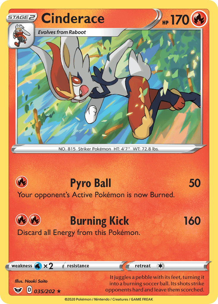 Cinderace Sword & Shield card