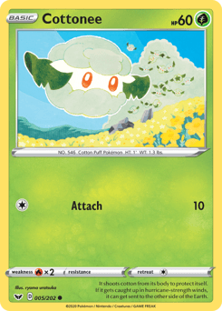 Cottonee Sword & Shield card