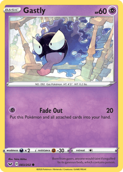 Gastly Sword & Shield card
