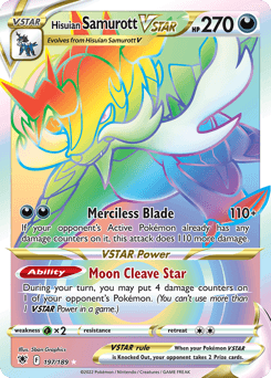 Hisuian Samurott VSTAR Astral Radiance card