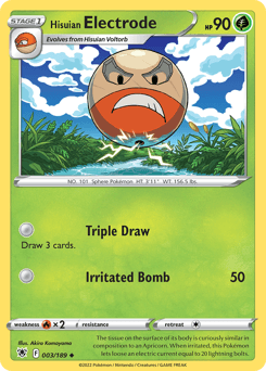 Hisuian Electrode Astral Radiance card