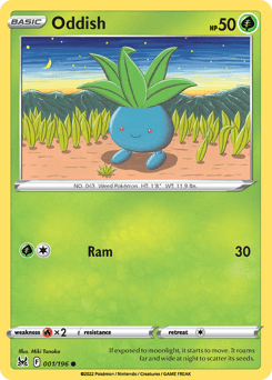 Oddish Lost Origin card