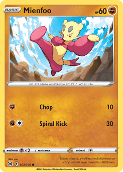 Mienfoo Lost Origin card
