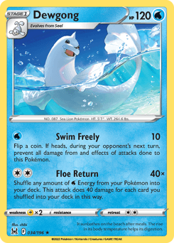 Dewgong Lost Origin card
