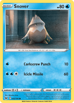 Snover Lost Origin card