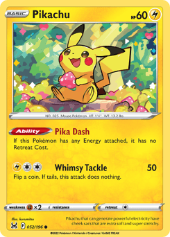 Pikachu Lost Origin card