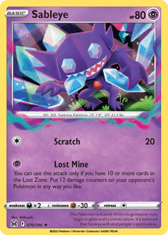 Sableye Lost Origin card