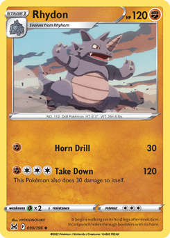 Rhydon Lost Origin card