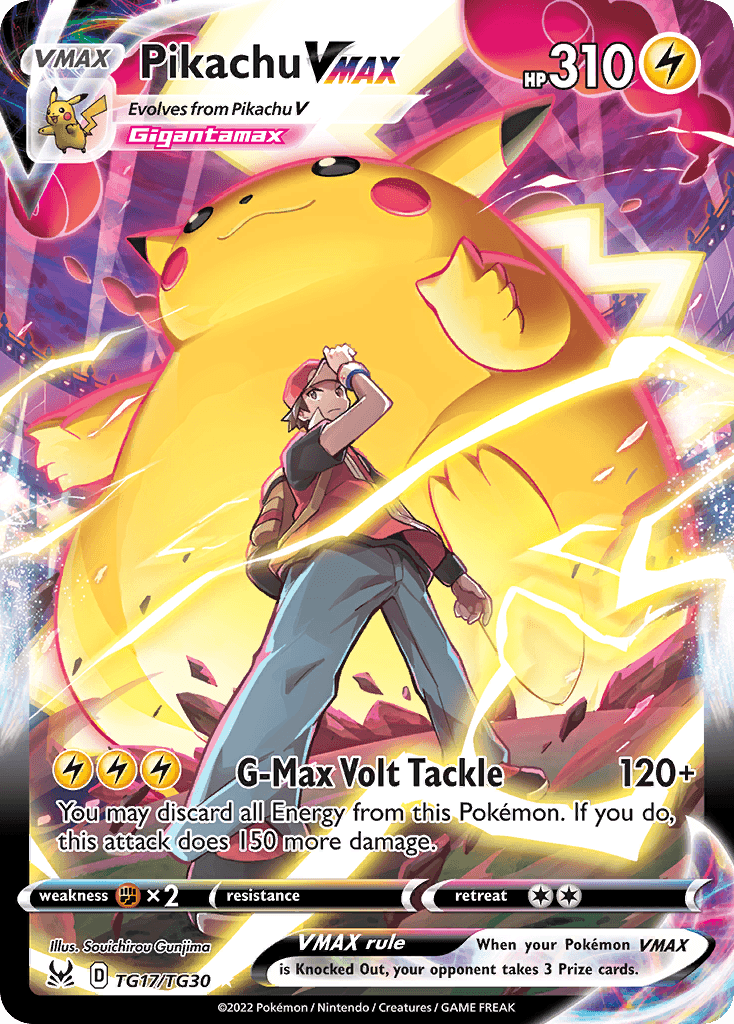 Pikachu VMAX Lost Origin Trainer Gallery card