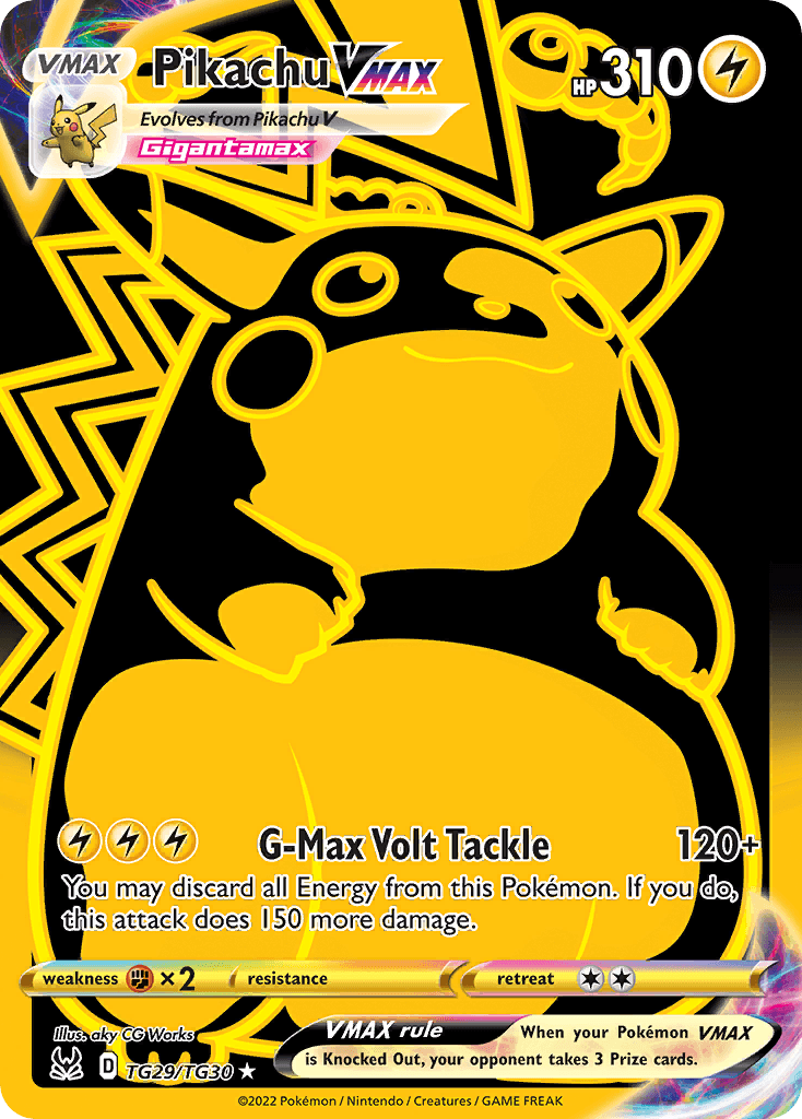 Pikachu VMAX Lost Origin Trainer Gallery card
