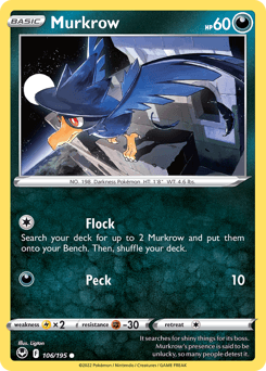 Murkrow Silver Tempest card