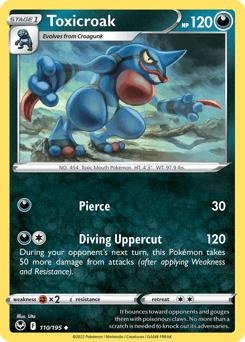 Toxicroak Silver Tempest card
