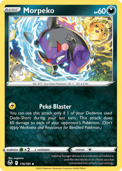 Morpeko Silver Tempest card