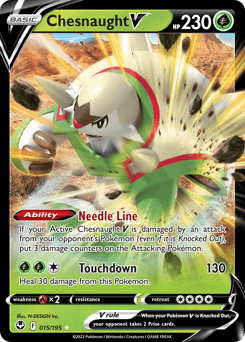 Chesnaught V Silver Tempest card