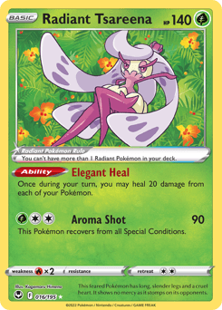 Radiant Tsareena Silver Tempest card