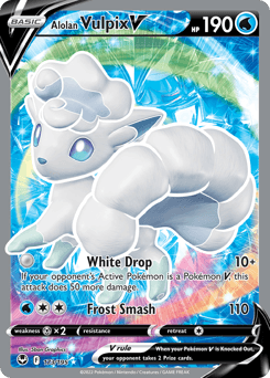 Alolan Vulpix V Silver Tempest card