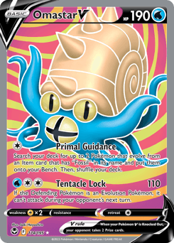 Omastar V Silver Tempest card