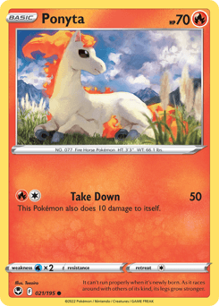Ponyta Silver Tempest card