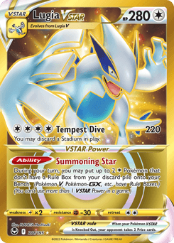 Lugia VSTAR Silver Tempest card