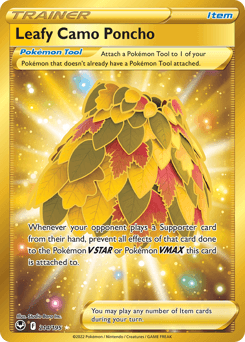 Leafy Camo Poncho Silver Tempest card