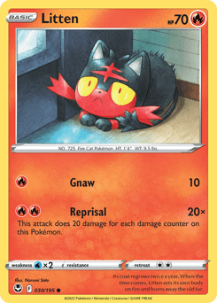 Litten Silver Tempest card
