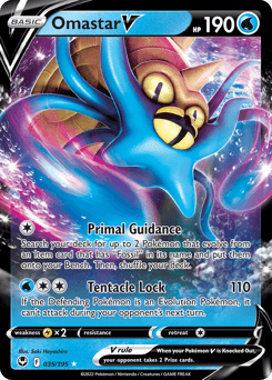 Omastar V Silver Tempest card