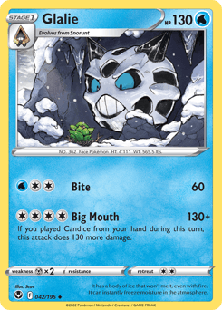 Glalie Silver Tempest card
