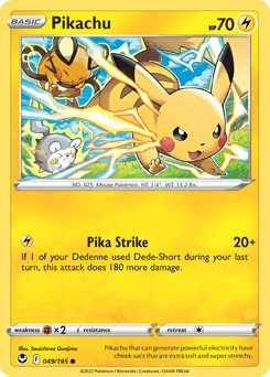 Pikachu Silver Tempest card