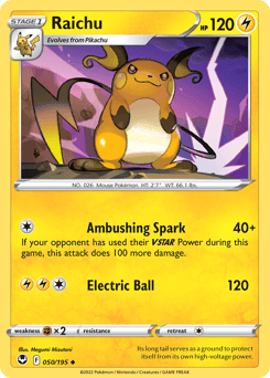 Raichu Silver Tempest card