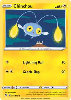 Chinchou Silver Tempest card