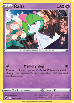 Ralts Silver Tempest card