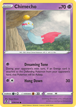 Chimecho Silver Tempest card