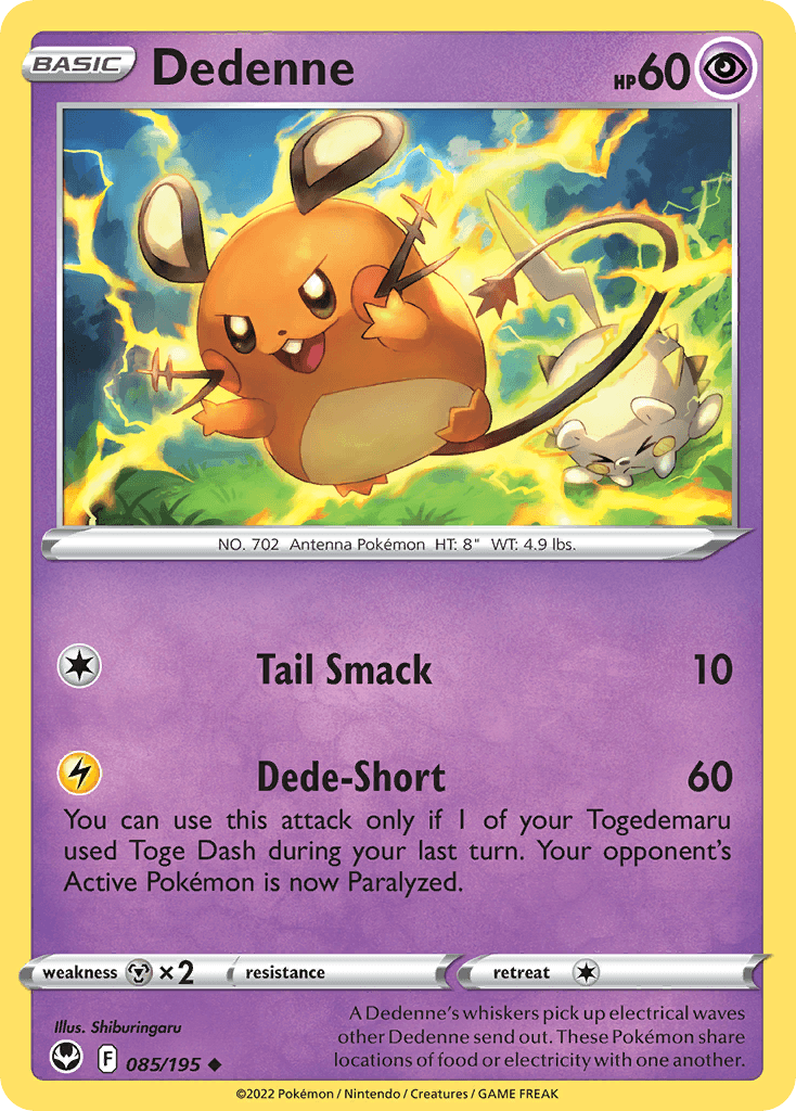 Dedenne Silver Tempest card