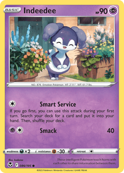Indeedee Silver Tempest card