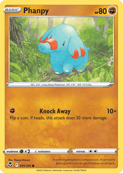 Phanpy Silver Tempest card