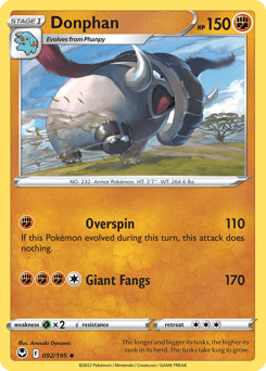 Donphan Silver Tempest card