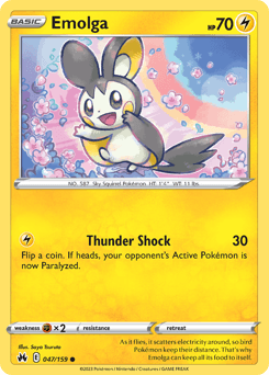 Emolga Crown Zenith card