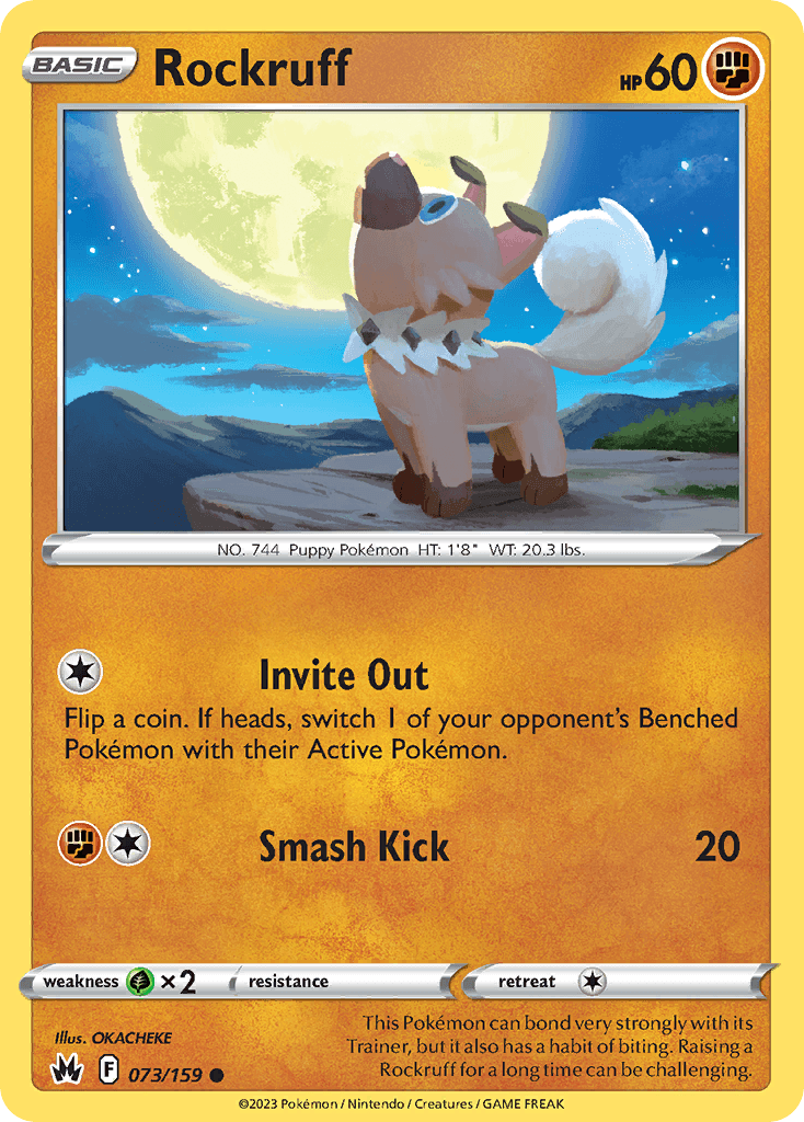 Rockruff Crown Zenith card
