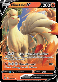 Ninetales V Rebel Clash card